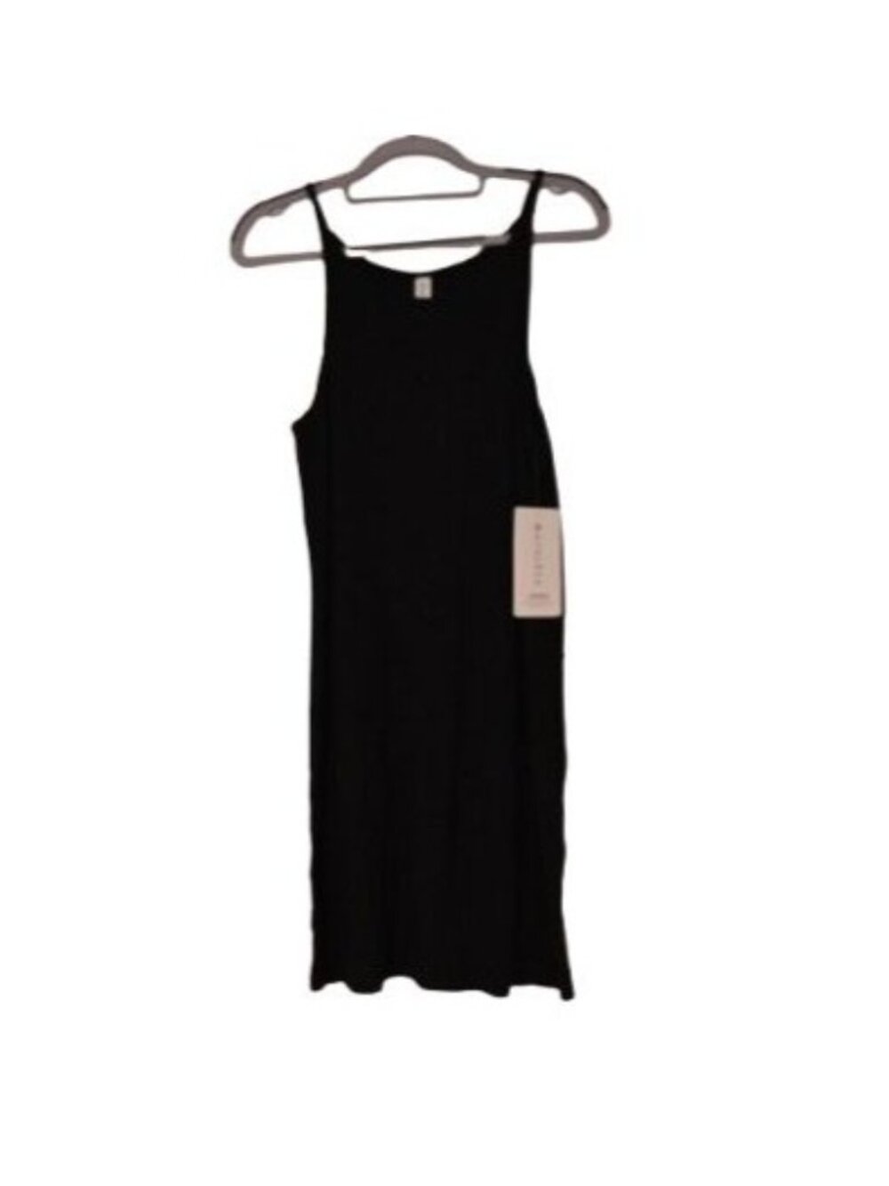 NEW Athleta Black Sleeveless Soft Well Rested Rib Sleep Dress Black Size S